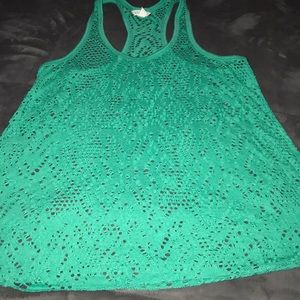 Aeropostale Cover Up Tank Teal